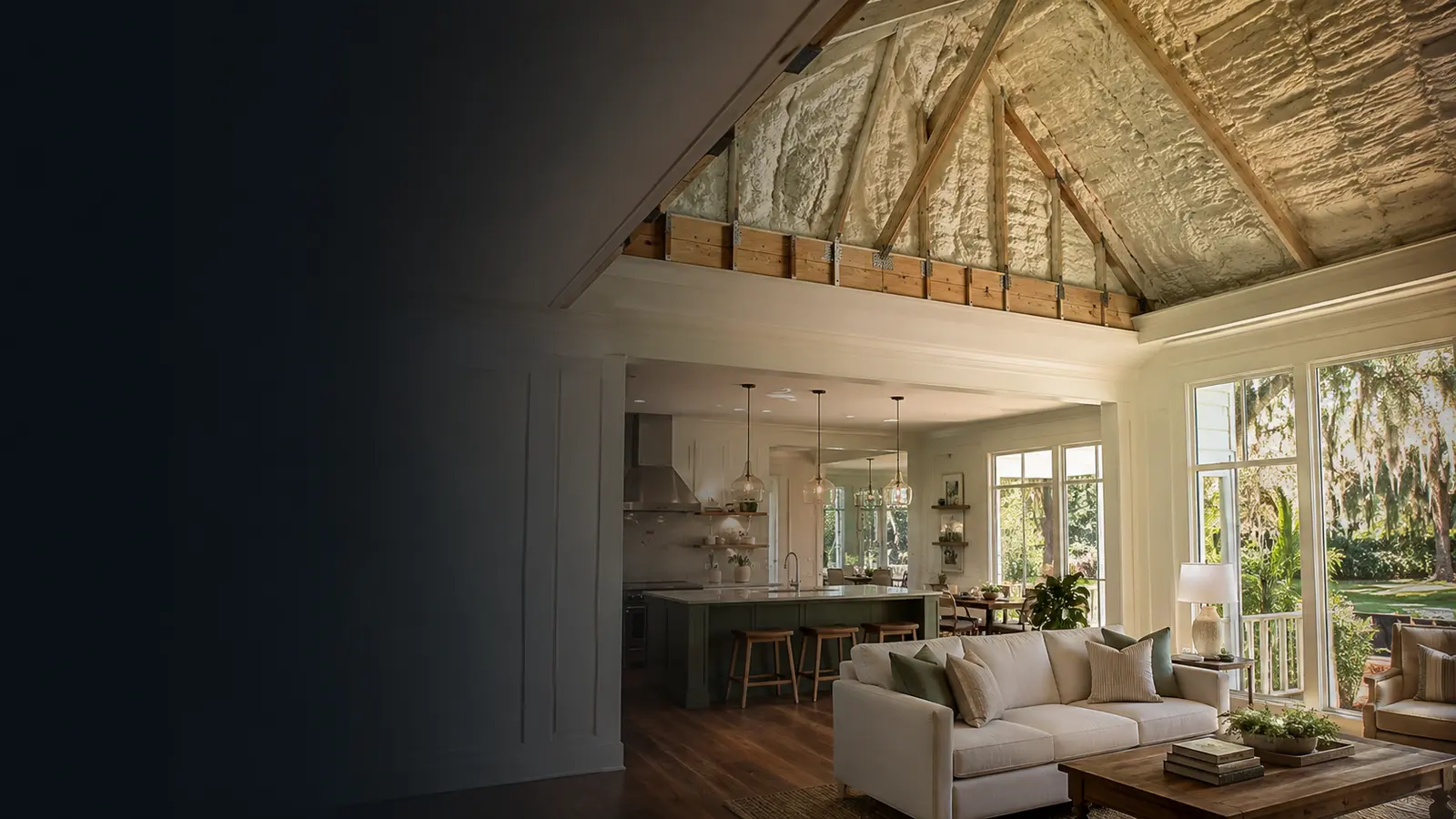 Comfortable Louisiana home with an insulated attic roofline